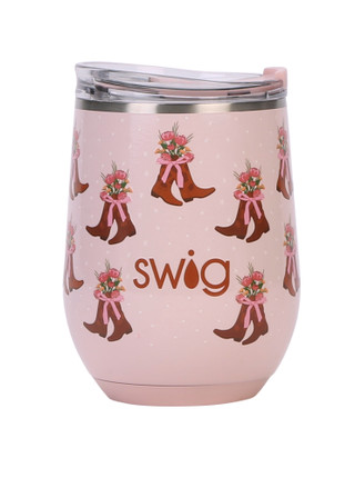 Thumbnail 2: Swig 12 oz Cowgirl Coquette Stainless Steel Wine Cup 