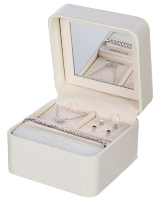 Thumbnail 2: Sofia James 4 Pc Silver Tone Butterfly Jewelry Set with Travel Case 
