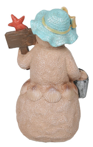 Thumbnail 2: Magical Season Christmas Beach Snowman with Joy Sign Figurine  