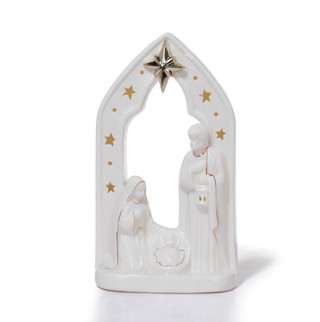 Thumbnail 2: Magical Season 5x3x9 LED Glass Nativity Christmas Accent 
