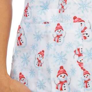 Thumbnail 3: Elite Med Women's Christmas Print Scrub Top 