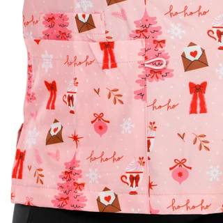 Thumbnail 2: Elite Med Women's Christmas Print Scrub Top 