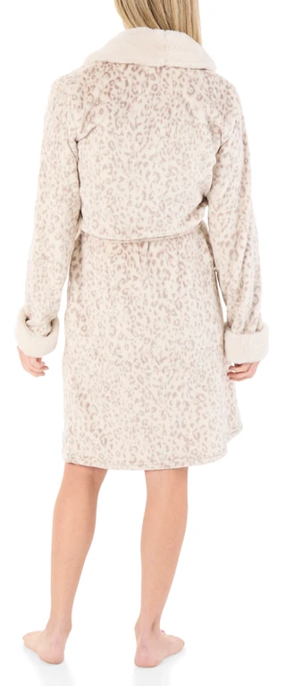 Thumbnail 2: Nicole Miller Women's Soft Cuff Sleeve Plush Fur Robe 