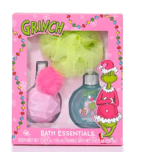 Thumbnail 1: THE GRINCH 3 Pc Christmas Santa Grinch Bubble Bath Essentials Gift Set 