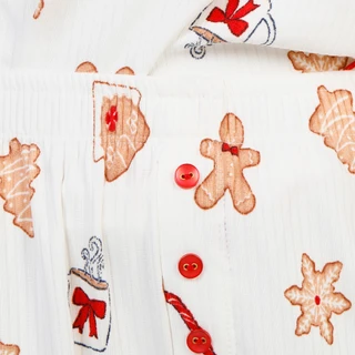 Thumbnail 3: Derek Heart Women's 2 Pc Gingerbread Christmas Print Pajama Pants Set 