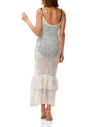 Thumbnail 2: AMERICA AND BEYOND Women's Crochet Sleeveless Swim Cover Up Dress 