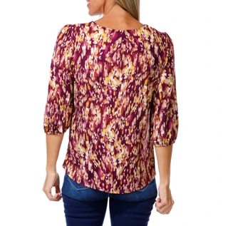 Thumbnail 2: AVA AND GRACE Women's Petite Printed Top  