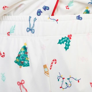 Thumbnail 2: Derek Heart Women's 2 Pc Christmas Icons Print Pajama Pants Set 