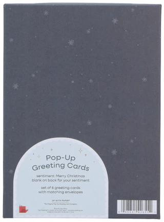 Thumbnail 2: Up with Paper 6 Pk Christmas Cozy Room Pop-Up Greeting Cards 