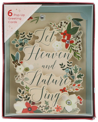 Thumbnail 1: Up with Paper 6 Pk Christmas Nature Sing Pop-Up Greeting Cards 