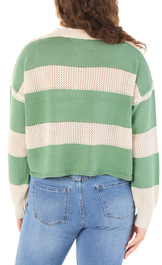 Thumbnail 2: BY TOGETHER Juniors' Collared Henley Sweater 