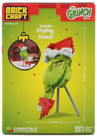 Thumbnail 2: THE GRINCH 141 Pc Christmas Santa Grinch Decoration Brick Building Kit 
