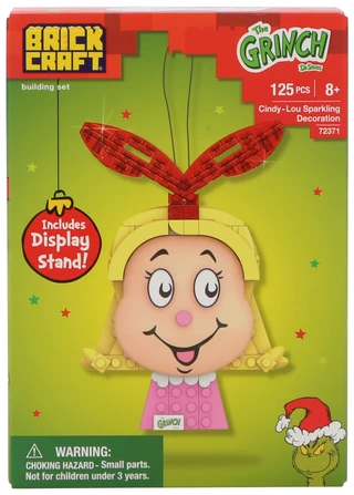 Thumbnail 1: THE GRINCH 125 Pc Christmas Cindy-Lou Sparkling Decoration Brick Kit 