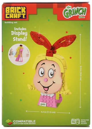 Thumbnail 2: THE GRINCH 125 Pc Christmas Cindy-Lou Sparkling Decoration Brick Kit 