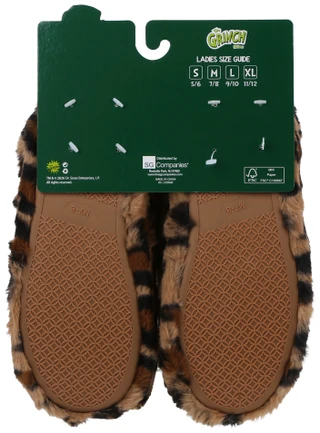 Thumbnail 2: THE GRINCH Women's Christmas Leopard Santa Grinch Slippers 