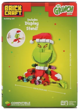 Thumbnail 2: Brick Craft 146 Pc Christmas Grinch Lights Out Brick Building Kit 