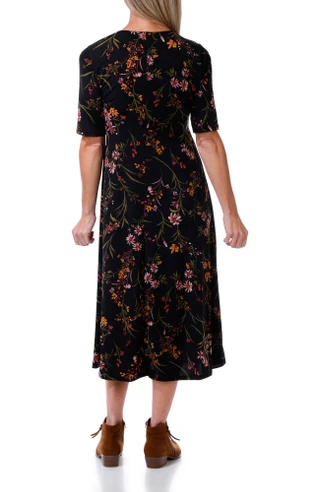 Thumbnail 2: MSK Women's Floral Wrap Midi Dress  
