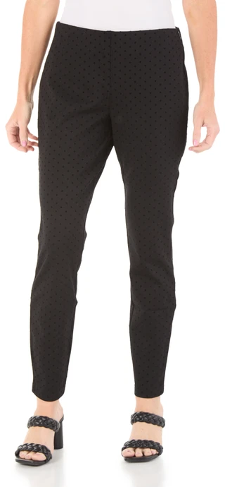 Thumbnail 1: Nanette Lepore Women's Stretch Waist Flocked Ponte Pull On Pants 