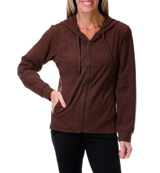 Thumbnail 1: LAUNDRY BY SHELLI SEGAL Women's Active Long Sleeve Fleece Lined Zip Up Hoodie 
