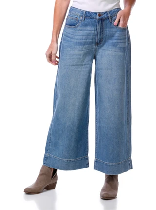 Thumbnail 1: Oliver Logan Women's Classic Vintage Dakota Crop Wide Jeans  