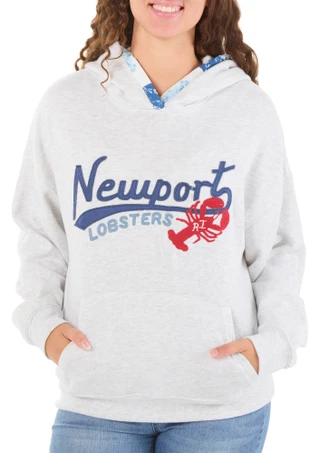 Thumbnail 1: April Kiss Juniors' Newport Lobsters Embroidered Fleece Hoodie 