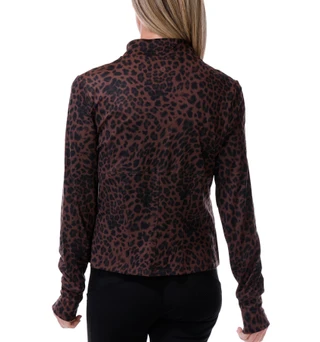 Thumbnail 2: Danskin Women's Active Long Sleeve Leopard Print Zip Up Jacket 