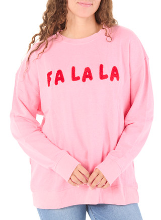 Thumbnail 1: SHIRALEAH Juniors' Fa La La Sweatshirt  