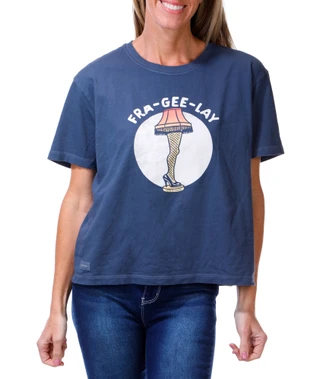 Thumbnail 1: Life is Good Women's Short Sleeve Fra-Gee-Lay Leg Lamp Graphic Tee  