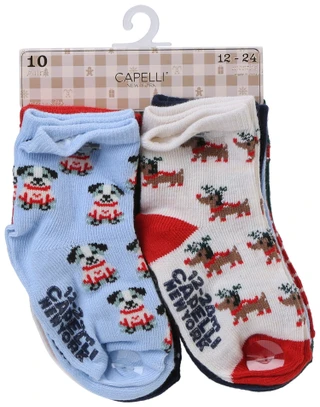 Thumbnail 1: Capelli Baby's 10 Pk Christmas Puppy Crew Socks 