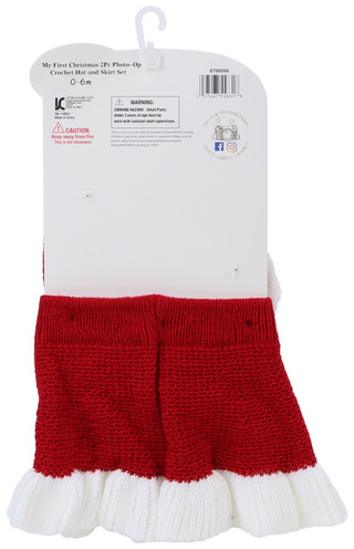 Thumbnail 2: SECONDARY Baby Girls First Christmas Santa Hat & Ruffled Skirt Set 