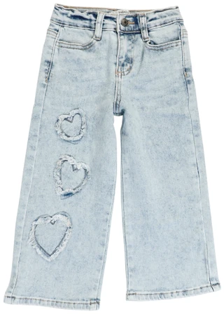 Thumbnail 1: BADGLEY MISCHKA Little Girls Low Rise Wide Leg Jeans  
