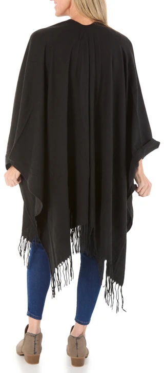 Thumbnail 2: ADRIENNE VITTADINI Women's So Soft Fringe Hem Ruana 
