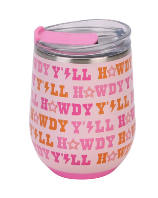 Thumbnail 1: Swig 12 oz Howdy Yall Stainless Steel Wine Cup 