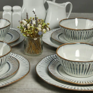 Thumbnail 2: BIA Cordon Bleu, Inc. Colonnade Stoneware 12 Pc. Dinnerware Set 