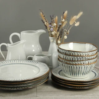 Thumbnail 3: BIA Cordon Bleu, Inc. Colonnade Stoneware 12 Pc. Dinnerware Set 