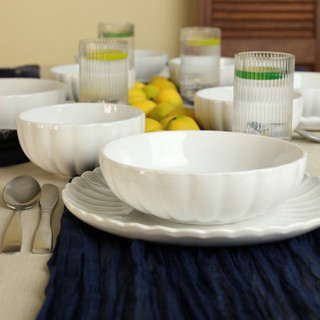 Thumbnail 6: BIA Cordon Bleu, Inc. Petal Porcelain 4 Pc.  Dinner Bowl Set 