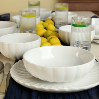 Thumbnail 7: BIA Cordon Bleu, Inc. Petal Porcelain 4 Pc.  Dinner Bowl Set 
