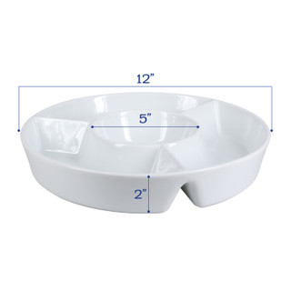 Thumbnail 2: BIA Cordon Bleu, Inc. Everyday Round Chip n' Dip Platter 
