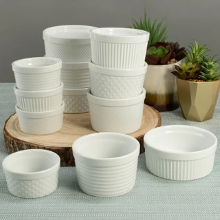 Thumbnail 2: BIA Cordon Bleu, Inc. Textured 12 Pc. Porcelain Ramekin Assorted Set 