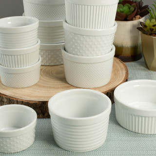 Thumbnail 4: BIA Cordon Bleu, Inc. Textured 12 Pc. Porcelain Ramekin Assorted Set 