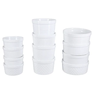 Thumbnail 1: BIA Cordon Bleu, Inc. Textured 12 Pc. Porcelain Ramekin Assorted Set 