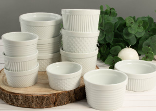 Thumbnail 9: BIA Cordon Bleu, Inc. Textured 12 Pc. Porcelain Ramekin Assorted Set 