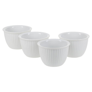 Thumbnail 1: BIA Cordon Bleu, Inc. Porcelain Ribbed 4 Pc. Custard Cup Set 
