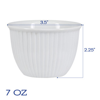 Thumbnail 3: BIA Cordon Bleu, Inc. Porcelain Ribbed 4 Pc. Custard Cup Set 
