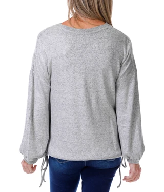 Thumbnail 2: Magical Season Women's Petite Long Sleeve Plaid Christmas Tree Top  