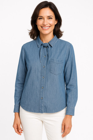 Thumbnail 1: Beach Lunch Lounge Women's Charlise Button Down Long Sleeve Top 
