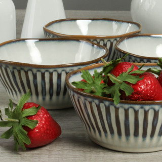 Thumbnail 3: BIA Cordon Bleu, Inc. Stoneware Colonnade 4 Pc. Fruit Bowl Set 