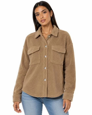 Thumbnail 1: Beach Lunch Lounge Women's Tory Plush Button Down Shacket 