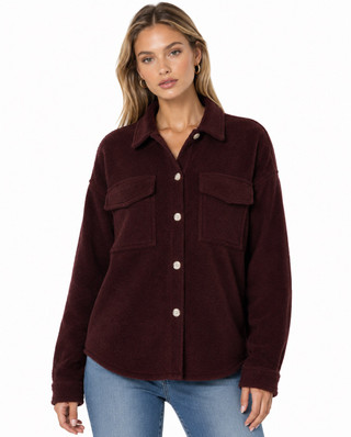 Thumbnail 1: Beach Lunch Lounge Women's Tory Plush Button Down Shacket 
