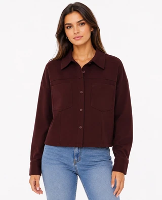 Thumbnail 1: Beach Lunch Lounge Women's Shea Cropped Long Sleeve Top 